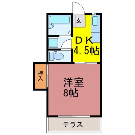 ダイワハイツ下辺見の物件間取画像